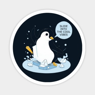 snowy penguin Magnet